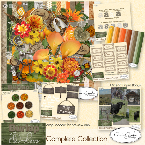 Burlap and Lace Collection plus BONUS