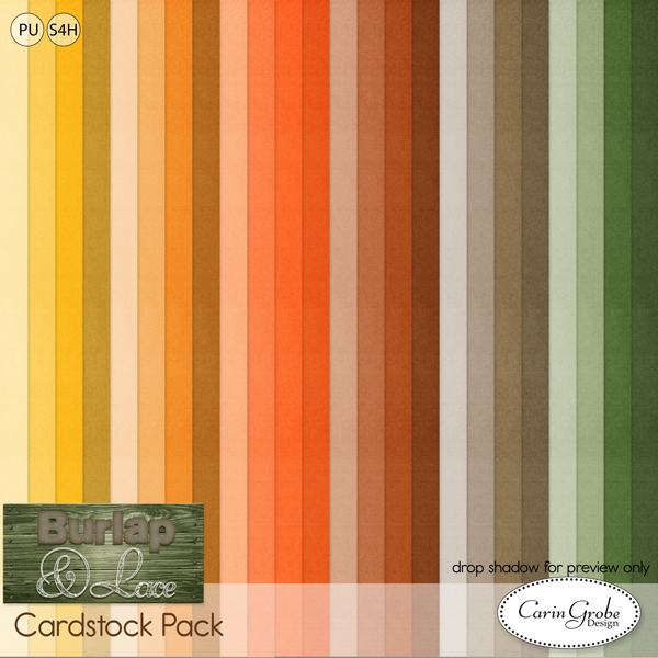Burlap and Lace Cardstock Pack