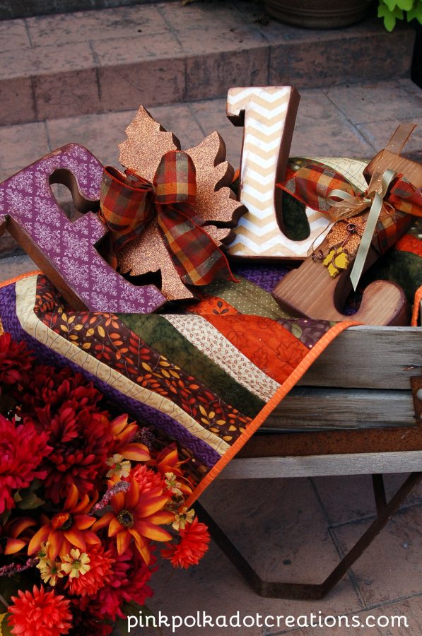 Fall letters from Pink Polka Dot Creations