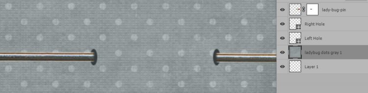 How to add a pin to a scrapbook paper