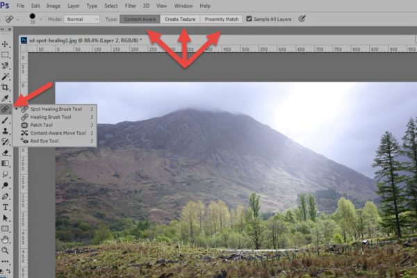 How to use the Spot Healing Brush in Photoshop by SnickerdoodleDesigns