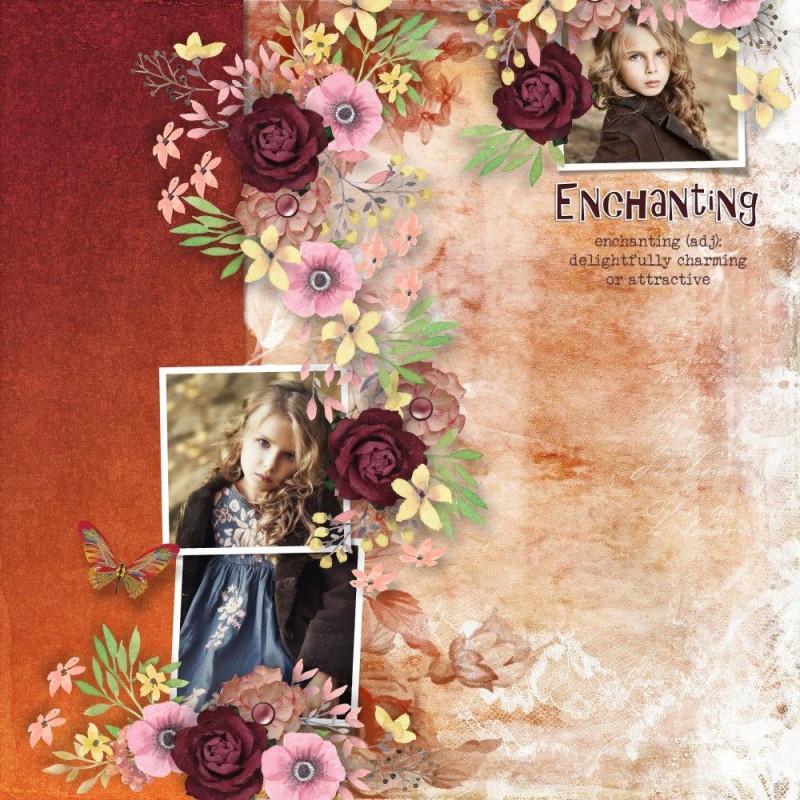 layout by TracyB using The Urban Fairy and Heartstrings Scrap Art Rainbow Bright