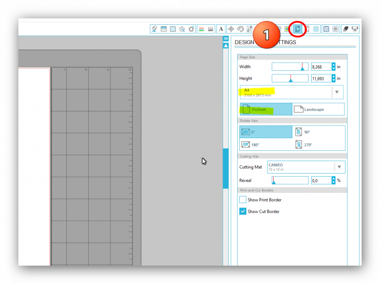 Cardmaking tutorial - A4 SHEET DESIGN PAGE SETTINGS