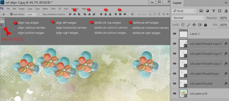 Align and Distribute Tutorial SnickerdoodleDesigns