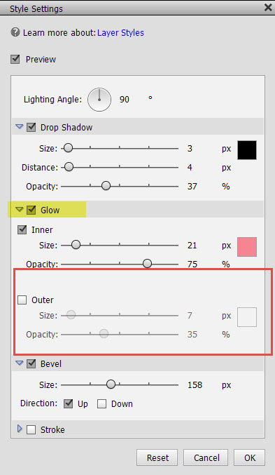 Tutorial Outer Glow Photoshop SnickerdoodleDesigns